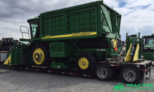 Tractor Transport hauls farm cotton pickers