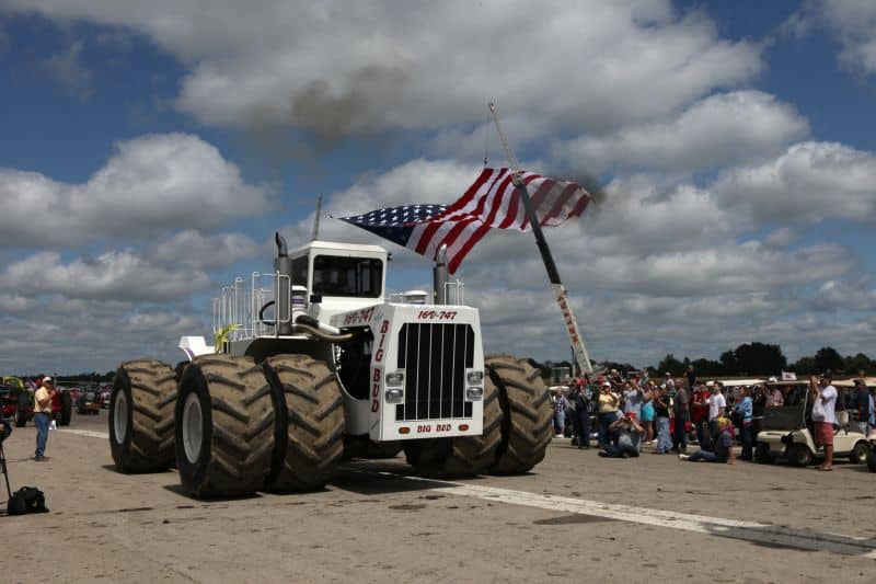 Big Bud 747 Tractor viewed by a crowd