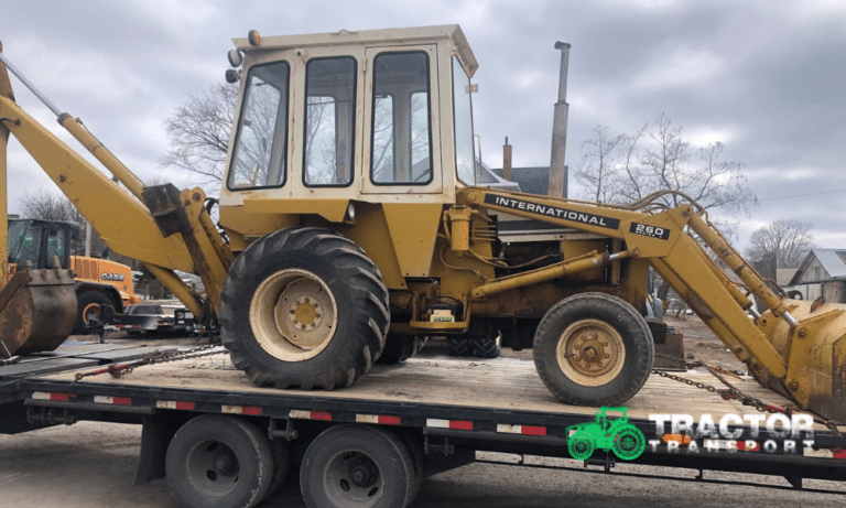 Shipping an International 260A Backhoe Tractor