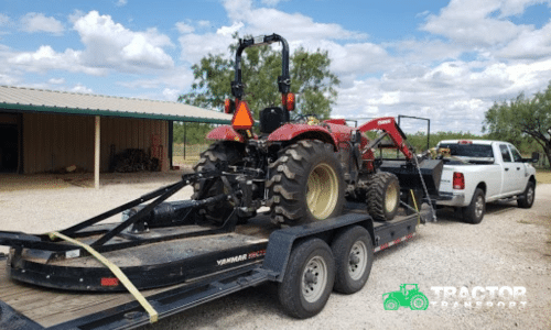 Yanmar YT359 Tractor loaded for transport