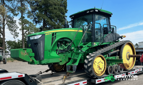 John Deere 8335RT Tractor loaded for transport