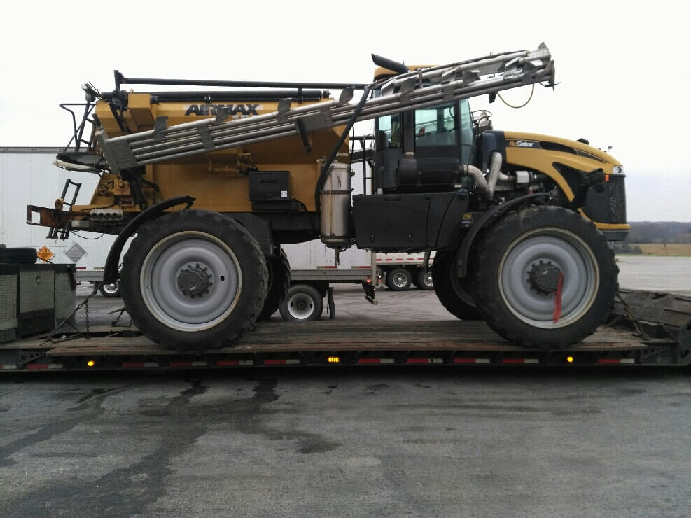2012 Agco RoGator RG1300 being transported