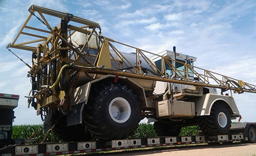 transporting a sprayer