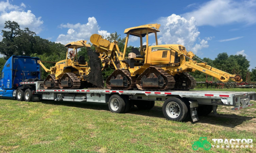 Transporting a cable plow tractor