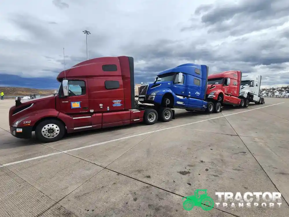 Transporting 4 sleeper trucks